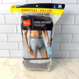 Hanes Men’s Boxer Briefs 8-Pack Sz Large 36–38 Tagless Wicking Cool Comfort NEW
